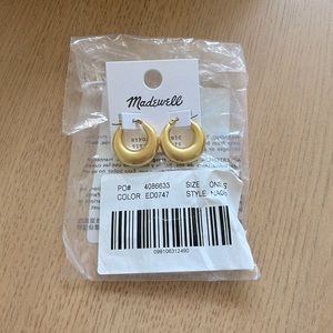 Crescent Medium Hoop Earrings NWT